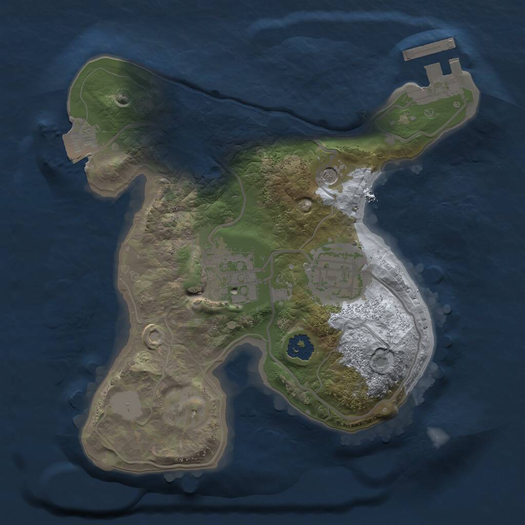 Rust Map: Procedural Map, Size: 2000, Seed: 169819367, 5 Monuments