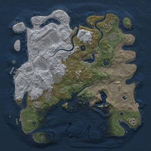 Thumbnail Rust Map: Procedural Map, Size: 4000, Seed: 6534721, 15 Monuments