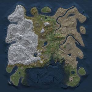 Thumbnail Rust Map: Procedural Map, Size: 4000, Seed: 181143140, 15 Monuments