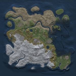 Thumbnail Rust Map: Procedural Map, Size: 3800, Seed: 54290, 14 Monuments