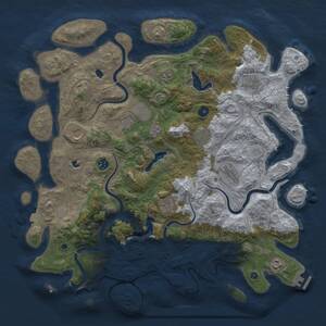 Thumbnail Rust Map: Procedural Map, Size: 4500, Seed: 82700, 15 Monuments