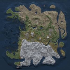 Thumbnail Rust Map: Procedural Map, Size: 4500, Seed: 1690896758, 17 Monuments