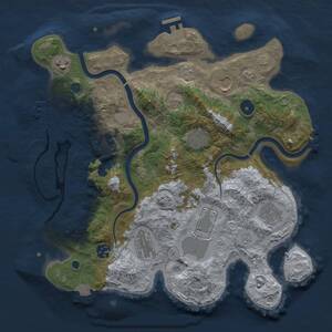 Thumbnail Rust Map: Procedural Map, Size: 3500, Seed: 1337474147, 15 Monuments