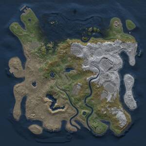 Thumbnail Rust Map: Procedural Map, Size: 4000, Seed: 1766534791, 15 Monuments