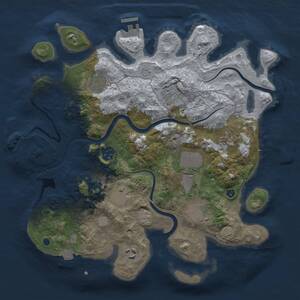 Thumbnail Rust Map: Procedural Map, Size: 3500, Seed: 236966056, 15 Monuments