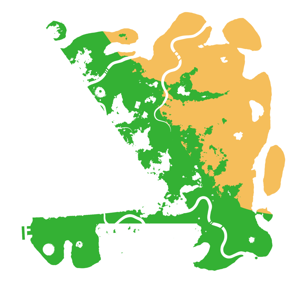 Biome Rust Map: Procedural Map, Size: 4500, Seed: 999798840