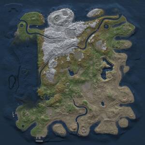 Thumbnail Rust Map: Procedural Map, Size: 4250, Seed: 1231427607, 16 Monuments