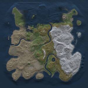 Thumbnail Rust Map: Procedural Map, Size: 3600, Seed: 179868490, 15 Monuments