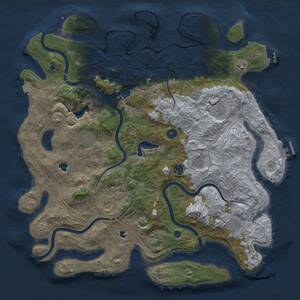 Thumbnail Rust Map: Procedural Map, Size: 4500, Seed: 177120464, 15 Monuments