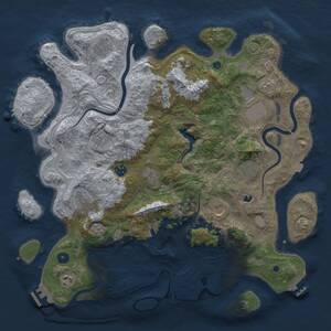 Thumbnail Rust Map: Procedural Map, Size: 4250, Seed: 1984975667, 17 Monuments