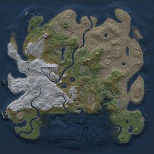 Thumbnail Rust Map: Procedural Map, Size: 4500, Seed: 891418495, 16 Monuments