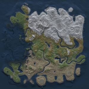 Thumbnail Rust Map: Procedural Map, Size: 5000, Seed: 55105921, 15 Monuments