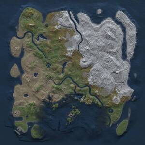 Thumbnail Rust Map: Procedural Map, Size: 4500, Seed: 5122025, 17 Monuments