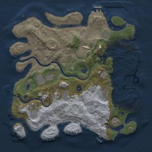 Thumbnail Rust Map: Procedural Map, Size: 3900, Seed: 1308954829, 16 Monuments