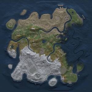 Thumbnail Rust Map: Procedural Map, Size: 3500, Seed: 1641843216, 14 Monuments