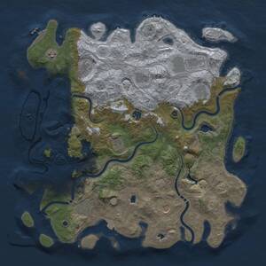 Thumbnail Rust Map: Procedural Map, Size: 4500, Seed: 234381995, 16 Monuments