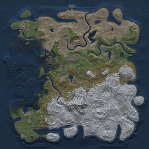 Thumbnail Rust Map: Procedural Map, Size: 5000, Seed: 680532282, 16 Monuments