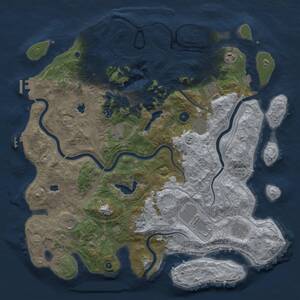 Thumbnail Rust Map: Procedural Map, Size: 4500, Seed: 940824399, 16 Monuments