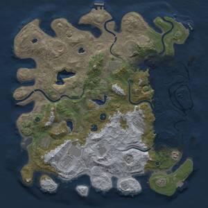 Thumbnail Rust Map: Procedural Map, Size: 4500, Seed: 315781, 16 Monuments