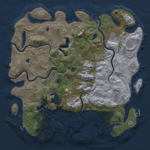 Thumbnail Rust Map: Procedural Map, Size: 5000, Seed: 883646642, 17 Monuments