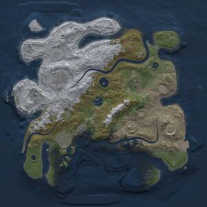 Thumbnail Rust Map: Procedural Map, Size: 3250, Seed: 1047491877, 11 Monuments