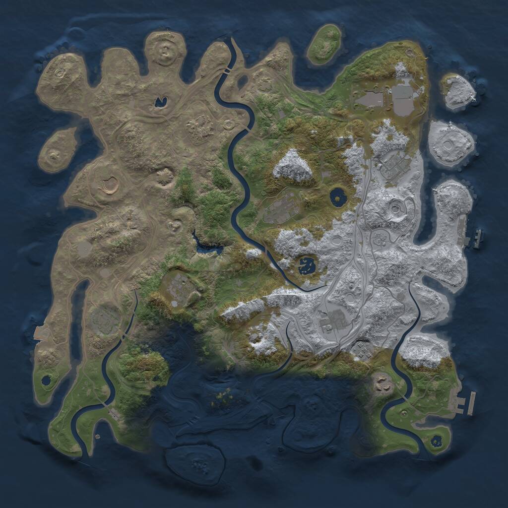 Rust Map: Procedural Map, Size: 4300, Seed: 2534, 17 Monuments
