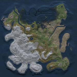 Thumbnail Rust Map: Procedural Map, Size: 3750, Seed: 583317525, 14 Monuments