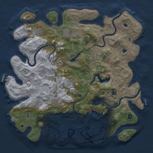 Thumbnail Rust Map: Procedural Map, Size: 4500, Seed: 1687333129, 17 Monuments