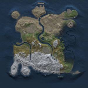 Thumbnail Rust Map: Procedural Map, Size: 2700, Seed: 25317, 10 Monuments