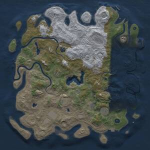 Thumbnail Rust Map: Procedural Map, Size: 4500, Seed: 530694083, 16 Monuments