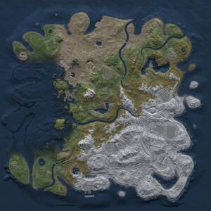 Thumbnail Rust Map: Procedural Map, Size: 4500, Seed: 972300909, 16 Monuments