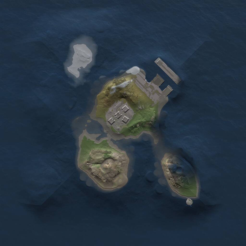 Rust Map: Procedural Map, Size: 1500, Seed: 717086842, 3 Monuments