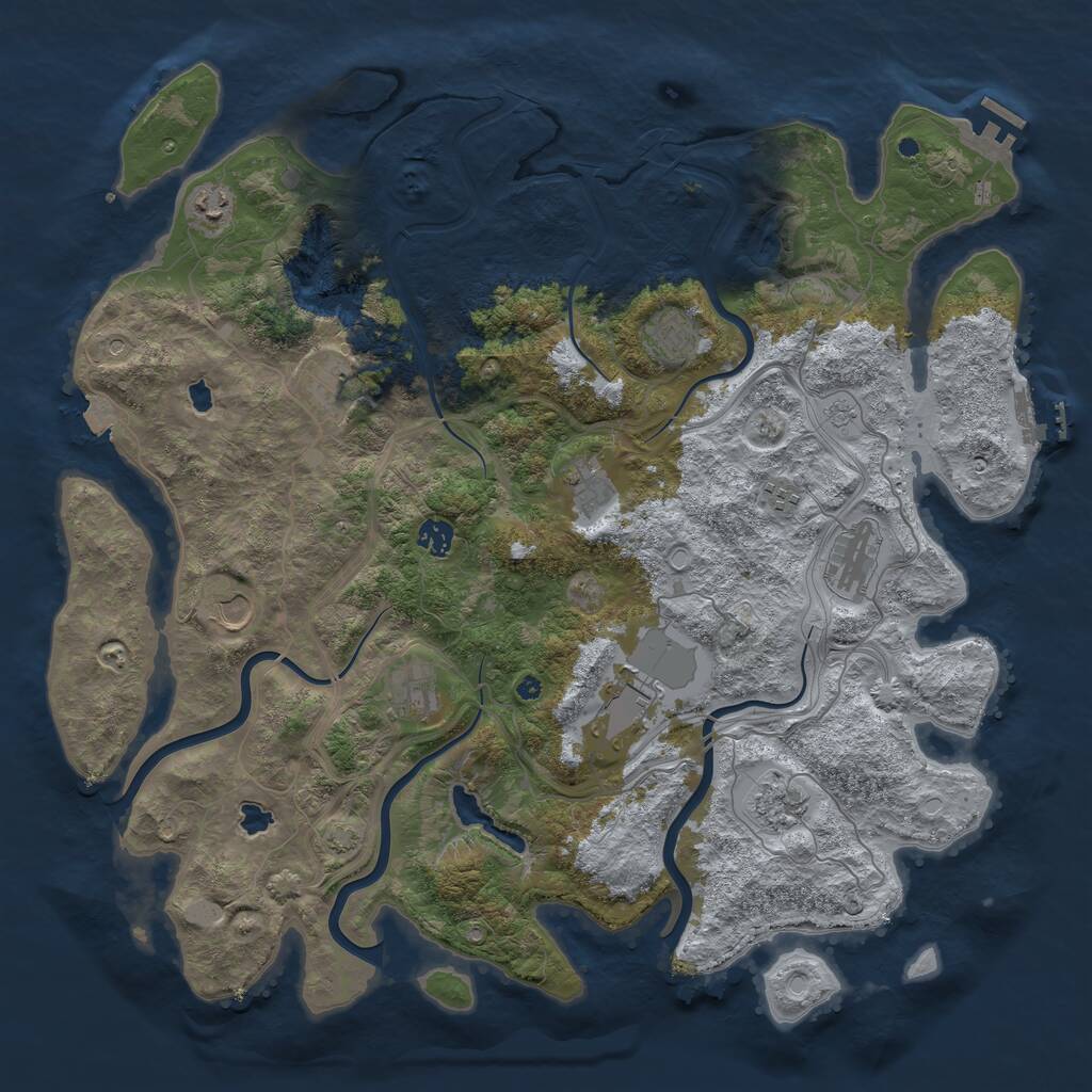 Rust Map: Procedural Map, Size: 4500, Seed: 42417398, 17 Monuments