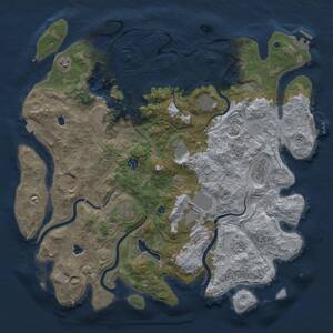 Thumbnail Rust Map: Procedural Map, Size: 4500, Seed: 42417398, 17 Monuments