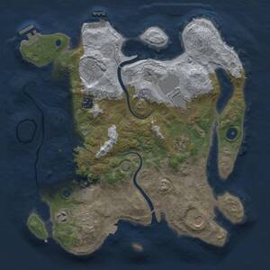 Thumbnail Rust Map: Procedural Map, Size: 3500, Seed: 167380586, 14 Monuments