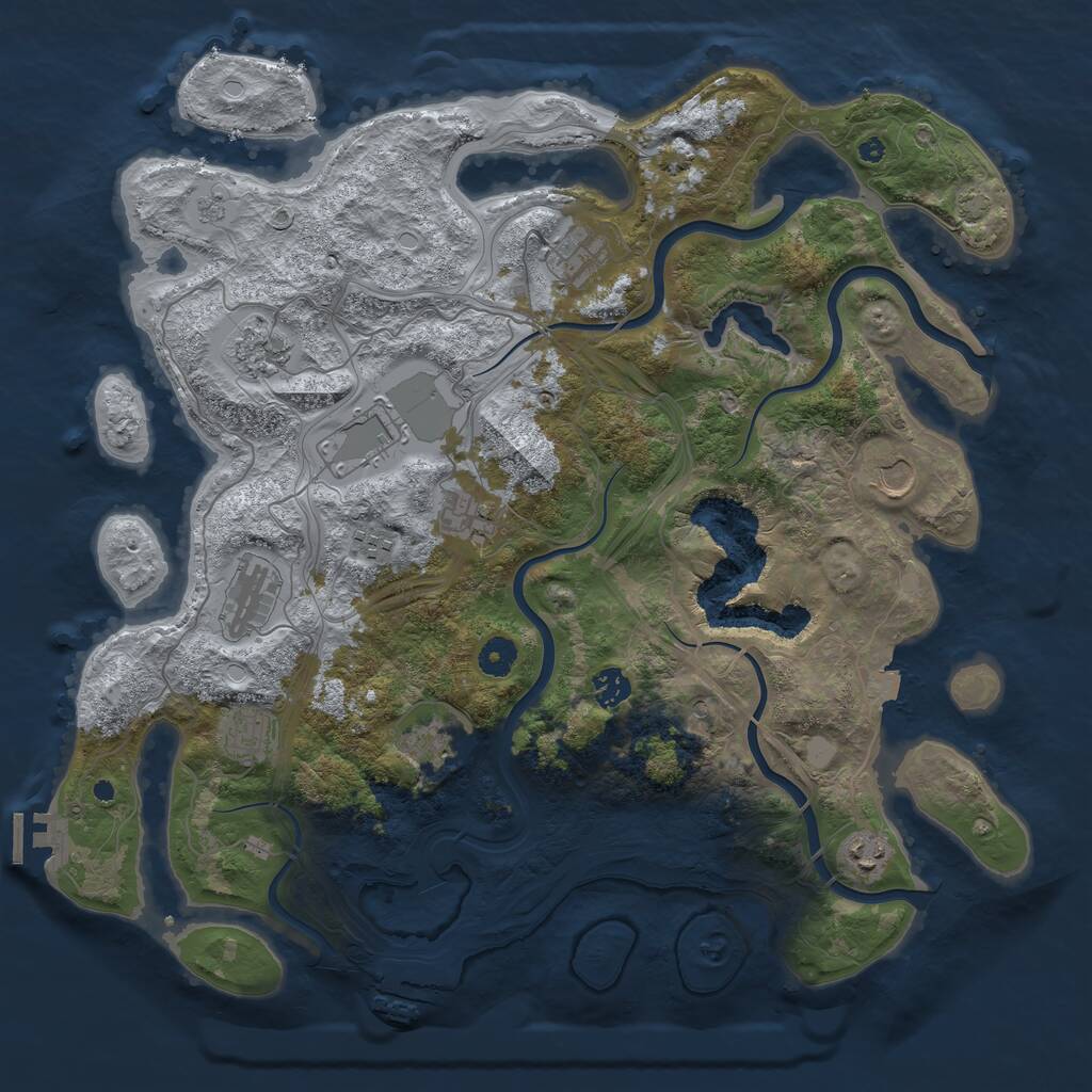 Rust Map: Procedural Map, Size: 4250, Seed: 192834902, 17 Monuments