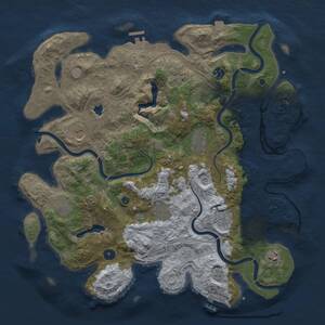 Thumbnail Rust Map: Procedural Map, Size: 4250, Seed: 845656, 14 Monuments
