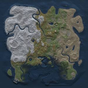 Thumbnail Rust Map: Procedural Map, Size: 4500, Seed: 1510888109, 17 Monuments
