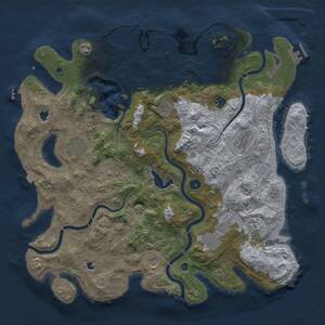 Thumbnail Rust Map: Procedural Map, Size: 4500, Seed: 421307153, 16 Monuments