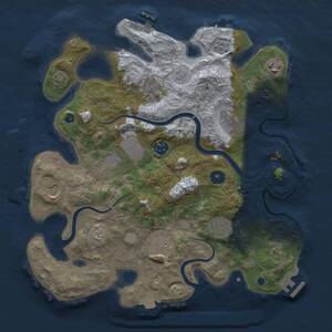 Thumbnail Rust Map: Procedural Map, Size: 3500, Seed: 229388847, 15 Monuments