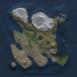Thumbnail Rust Map: Procedural Map, Size: 2500, Seed: 2098283937, 7 Monuments