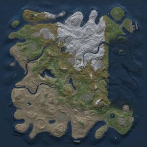 Thumbnail Rust Map: Procedural Map, Size: 4250, Seed: 951752, 17 Monuments