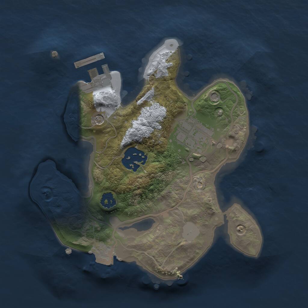 Rust Map: Procedural Map, Size: 2000, Seed: 172425119, 5 Monuments