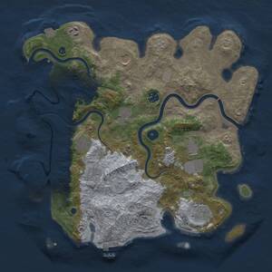 Thumbnail Rust Map: Procedural Map, Size: 3750, Seed: 2081604945, 15 Monuments