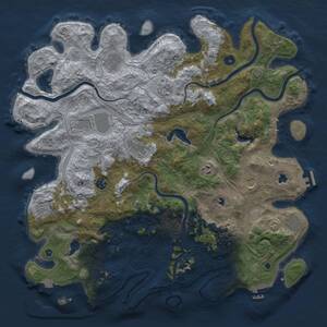 Thumbnail Rust Map: Procedural Map, Size: 4500, Seed: 123532234, 16 Monuments