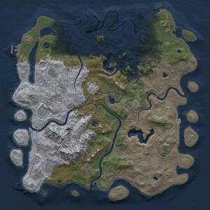 Thumbnail Rust Map: Procedural Map, Size: 5000, Seed: 6773, 17 Monuments