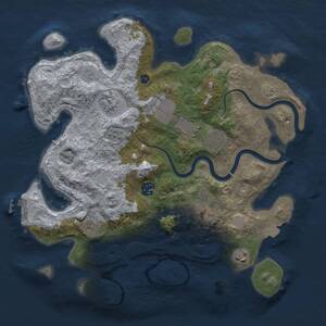 Thumbnail Rust Map: Procedural Map, Size: 3500, Seed: 40831, 13 Monuments