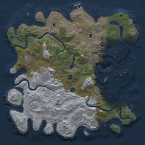 Thumbnail Rust Map: Procedural Map, Size: 4500, Seed: 353294284, 16 Monuments