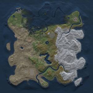 Thumbnail Rust Map: Procedural Map, Size: 4000, Seed: 1764979320, 14 Monuments