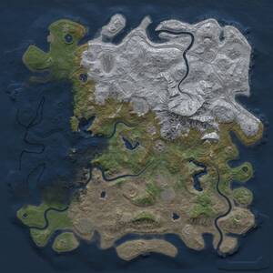 Thumbnail Rust Map: Procedural Map, Size: 5000, Seed: 880226139, 15 Monuments